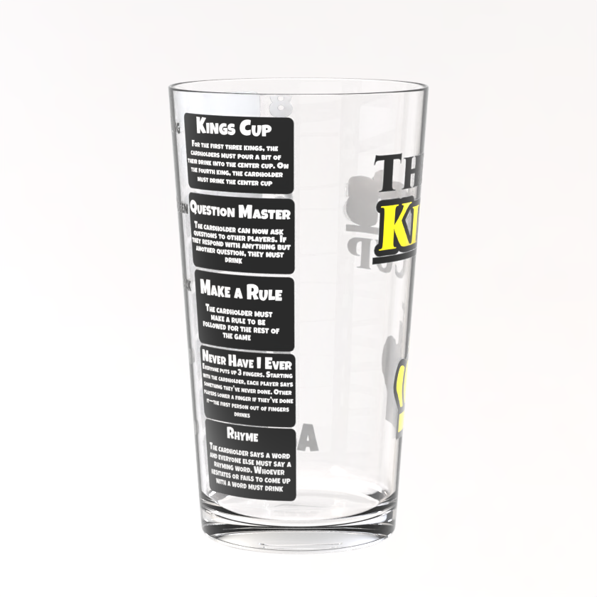 "The King's Cup" Drinking Game Glass