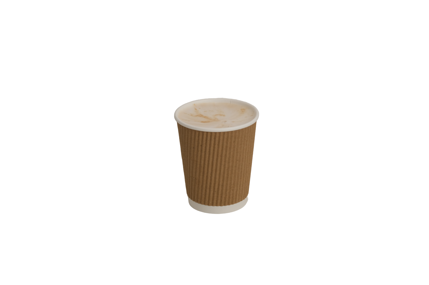 Ripple Wall Paper coffee cup in Kraft with a Hot drink