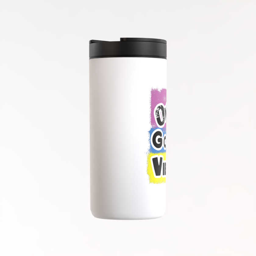 "Only Good Vibes" Small Travel Mug | Stainless Steel Coffee Thermos
