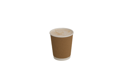 Ripple Wall Paper coffee cup in Kraft with a Hot drink